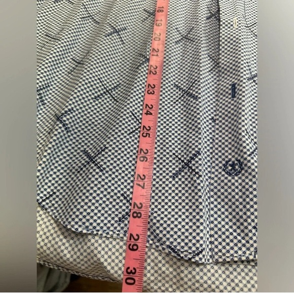 Bugatchi Men’s Large Classic fit long sleeve shirt (fits XL) Blue X Pattern - Picture 9 of 11